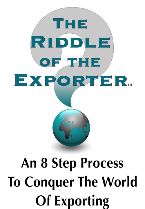 Logo Riddle of the Exporter with tag line